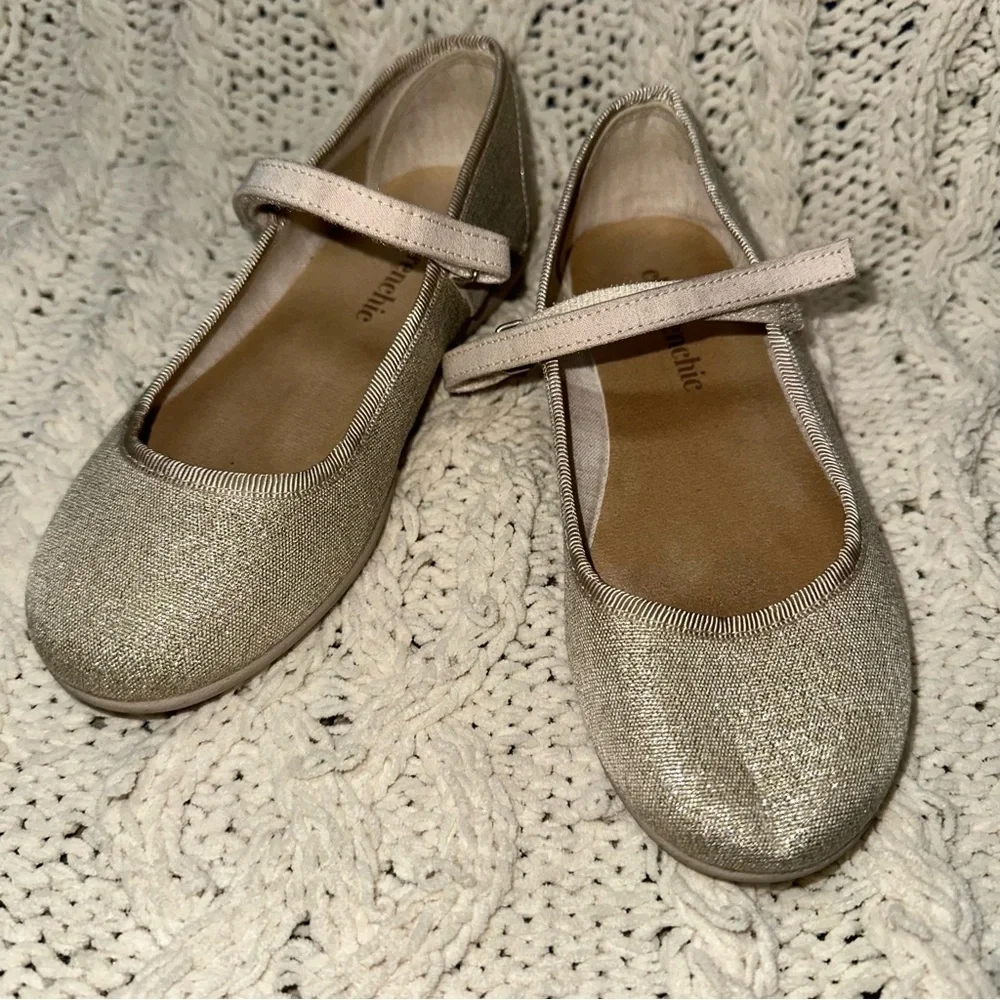 Childrenchic Cassie Mary Jane Sparkly Gold Dress Shoes EU 31/US 13.5